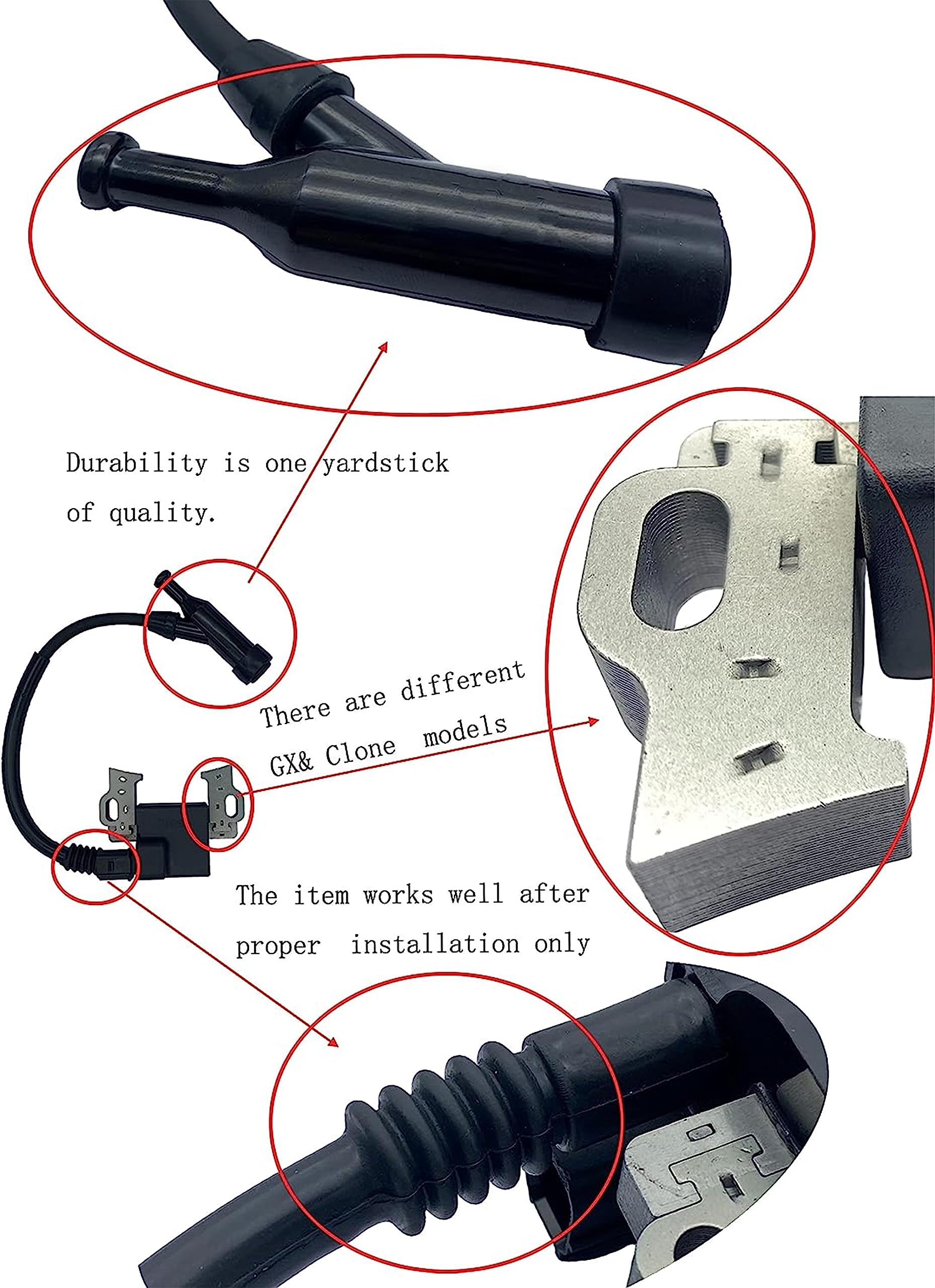 Amazon.com: YAMAKATO 30500-Z5T-003 GX390 GX340 Ignition Coil